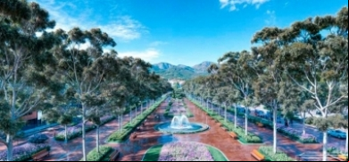 Praça Getúlio Vargas inicia obras de revitalização com montagem de canteiro. | A Voz da Serra